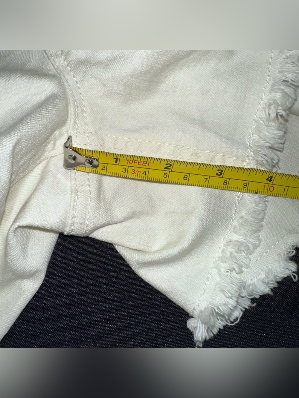 1822 Denim Off-White women’s Frayed Hem Shorts size 6 NWT - Picture 9 of 9